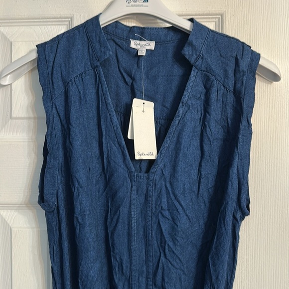 NWT Splendid Willow Tie-Waist Dark Wash Dress - Size Small - Picture 3 of 5